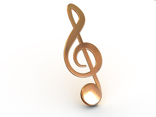 Fototapeta premium Musical notes. 3d