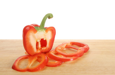 Sliced red pepper