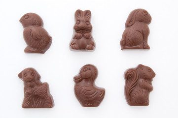 easter chocolate figures