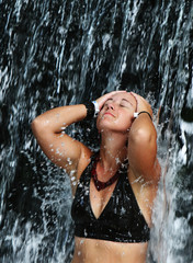 Fototapeta premium This young woman is enjoying a relaxing day at a health spa