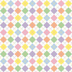 Pastel Rainbow Argyle Pattern