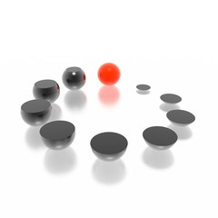 business staircase (high resolution 3D image)