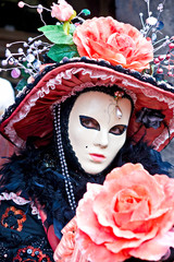 Orange rose mask, Venice.