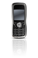 modern mobile phone - isolated background