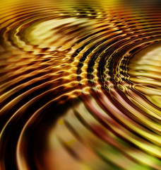 Golden Leaf Ripple Waves Digital Background Image