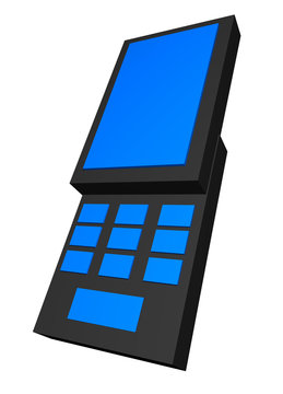 recommend clip art: A handphone using the popular slide design