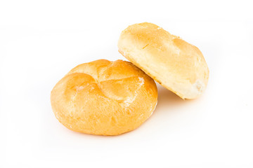White bread isolated on white background