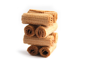 On a photo of a tubule from wafers. The photo is isolated