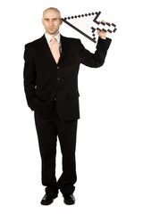 Businessman with arrow