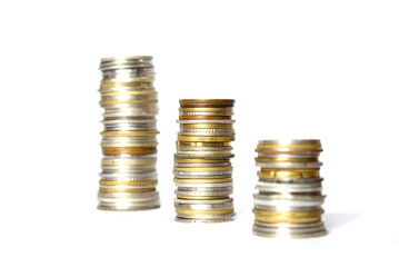 three towers of coins 