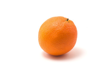 one orange on white background