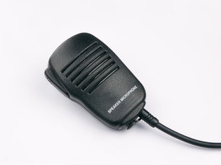 radio transceiver or walkie talkie microphone receiver macro