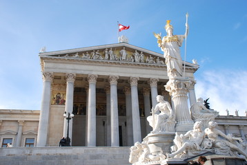 Fototapeta na wymiar parlamentu w Wiedniu