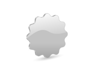 3D silver vector badge