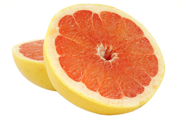 Grapefruit over white