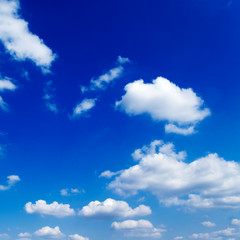 Naklejka na ściany i meble blue sky and beautiful fluffy white clouds