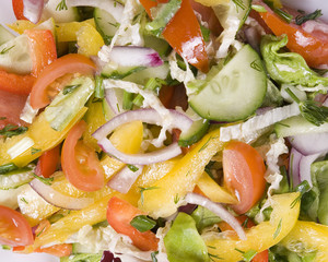 Salad from fresh vegetables