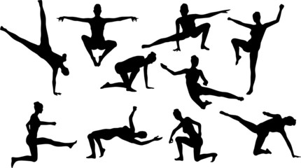 Kampfsport Silouettes