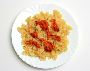 Typical italian dish: pesto with pasta