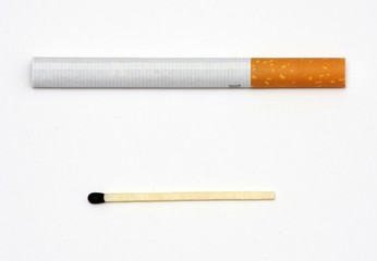 Cigarette and match