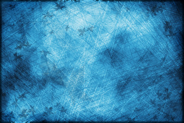 Scratched grunge blue background, abstract texture