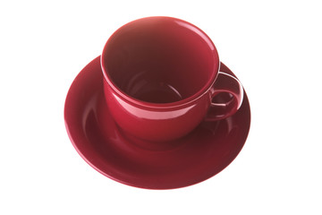 cup and saucer isolated on the white