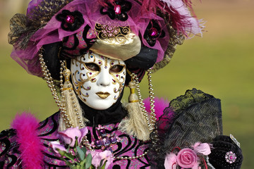 Typical Venetian carnival papier-mache mask