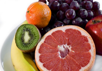 Fresh Fruit Plate Shwoing Five A Day