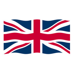 Obraz premium Union Jack - Rippled UK Flag