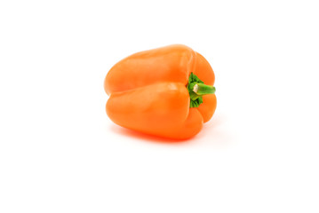 orange pepper on white background