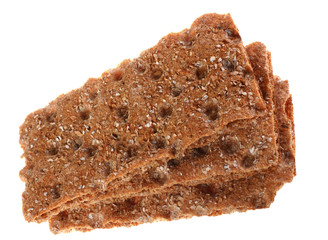 Knack bread detail isolated on white background