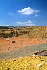 colorful sand in the Negev desert, Israel