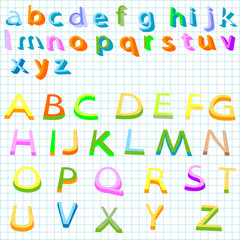 alphabet - collection of colored letters for kids