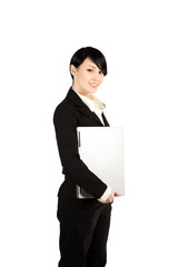 Businesswoman and laptop