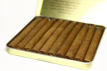 Cigars in a cigarette case