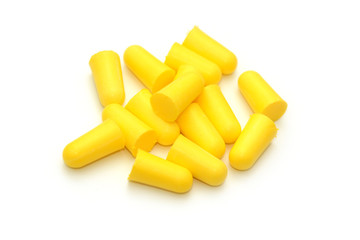 Yellow earplugs