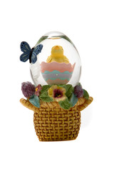 Easter chick in glass egg
