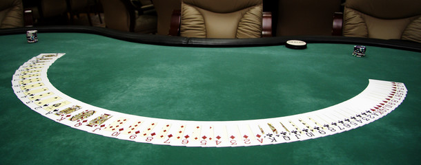 Cards on table