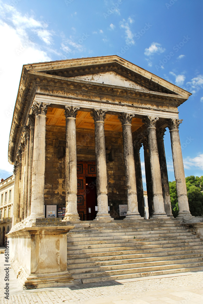 Wall mural Roman temple in Nimes France