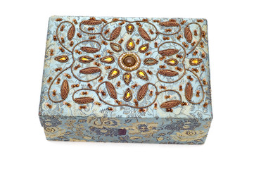 casket with precious stone