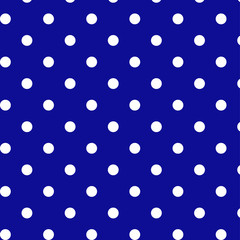 Motif pois blanc sur bleu