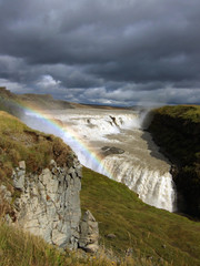 Waterfall and rainbow