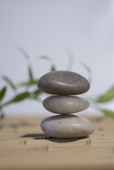 zen stones and bamboo