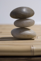 zen stones and bamboo