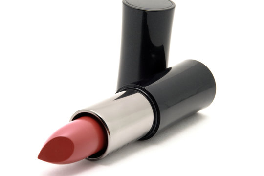 Red lipstick in a black tube