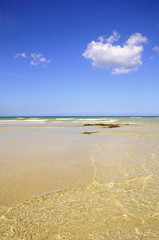 Crystal clear water on tropical beach