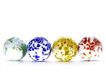 Four glass balls