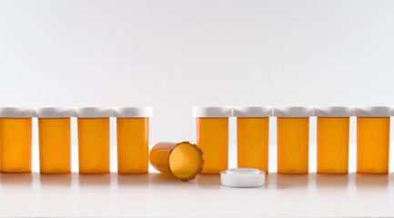 Pill Bottles in a Row