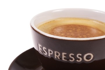 espresso isolated on white