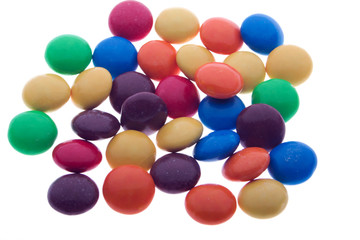 colorful sweets isolated on white